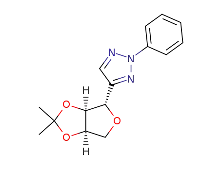 Molecular Structure of 79726-78-6 (4-(2,3-O-isopropylidene-β-D-erythrofuranosyl)-2-phenyl-1,2,3-triazole)