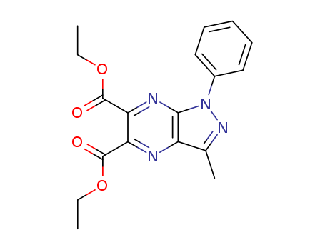 1H-Pyrazolo[3,4-b]pyrazine-5,6-dicarboxylic acid, 3-methyl-1-phenyl-,
diethyl ester(90094-66-9)