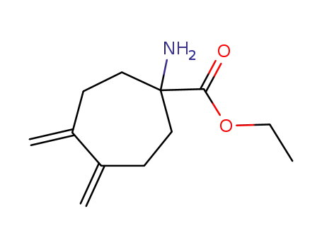 Molecular Structure of 209258-64-0 (Cycloheptanecarboxylic acid, 1-amino-4,5-bis(methylene)-, ethyl ester (9CI))