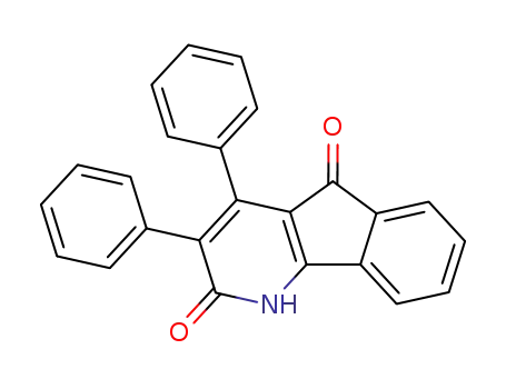 Molecular Structure of 87999-13-1 (1H-Indeno[1,2-b]pyridine-2,5-dione, 3,4-diphenyl-)