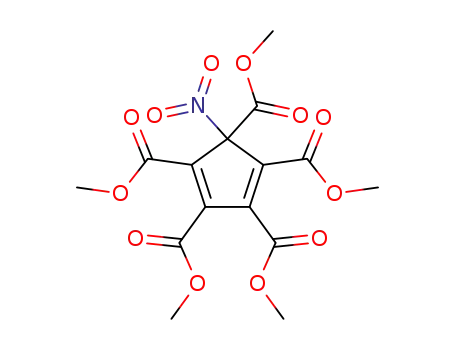 Molecular Structure of 59959-89-6 (1,3-Cyclopentadiene-1,2,3,4,5-pentacarboxylic acid, 5-nitro-,
pentamethyl ester)