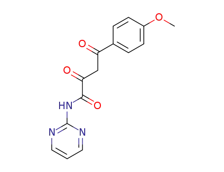 Molecular Structure of 130421-47-5 (4-(4-Methoxy-phenyl)-2,4-dioxo-N-pyrimidin-2-yl-butyramide)