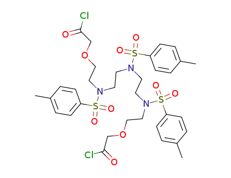 {2-[{2-[{2-[(2-Chlorocarbonylmethoxy-ethyl)-(toluene-4-sulfonyl)-amino]-ethyl}-(toluene-4-sulfonyl)-amino]-ethyl}-(toluene-4-sulfonyl)-amino]-ethoxy}-acetyl chloride