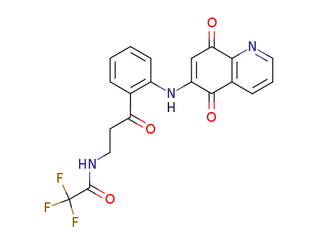 6-<2-(3-trifluoroacetamidopropanoyl)anilino>-5,8-quinoline quinone