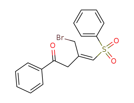 Molecular Structure of 128497-05-2 ((Z)-4-Benzenesulfonyl-3-bromomethyl-1-phenyl-but-3-en-1-one)