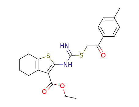 2-[2-(2-Oxo-2-p-tolyl-ethyl)-isothioureido]-4,5,6,7-tetrahydro-benzo[b]thiophene-3-carboxylic acid ethyl ester