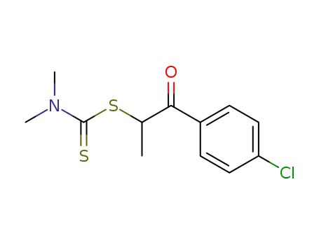 Molecular Structure of 83363-05-7 (Dimethyl-dithiocarbamic acid 2-(4-chloro-phenyl)-1-methyl-2-oxo-ethyl ester)
