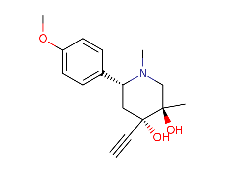 3,4-PIPERIDINEDIOL,1,3-DIMETHYL-4-ETHYNYL-6-(4-METHOXYPHENYL)-,(3-A,4-SS,6-BETA)-