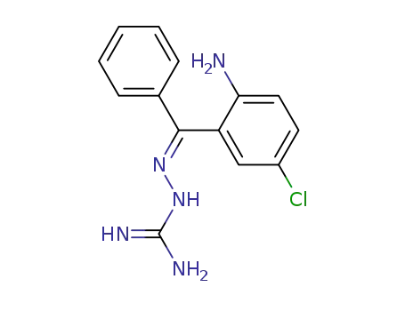 Molecular Structure of 134867-97-3 (Hydrazinecarboximidamide,2-[(2-amino-5-chlorophenyl)phenylmethylene]-, (Z)- (9CI))