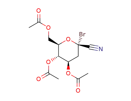 4,5,7-tri-O-acetyl-2,6-anhydro-2-bromo-3-deoxy-D-gluco-heptononitrile