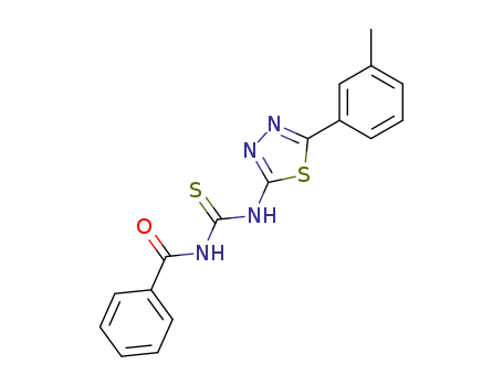 Molecular Structure of 79225-78-8 (1-Benzoyl-3-(5-m-tolyl-[1,3,4]thiadiazol-2-yl)-thiourea)