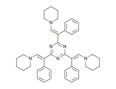 2,4,6-Tris-((E)-1-phenyl-2-piperidin-1-yl-vinyl)-[1,3,5]triazine