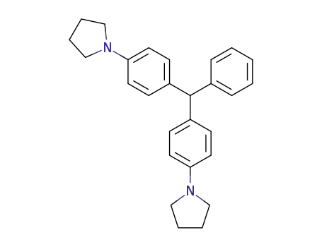 Molecular Structure of 87872-24-0 (Pyrrolidine, 1,1'-[(phenylmethylene)di-4,1-phenylene]bis-)