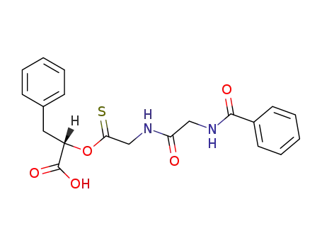 Molecular Structure of 82544-27-2 (O-(N-hippurylthioglycyl)-3-phenyl-L-lactic acid)