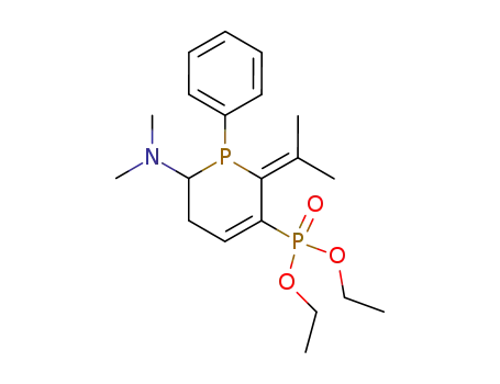 Molecular Structure of 128342-56-3 (2-dimethylamino-5-diethoxyphosphoryl-6-isopropylidene-1-phenyl-1,2,3-λ<sup>3</sup>-phosphorine)