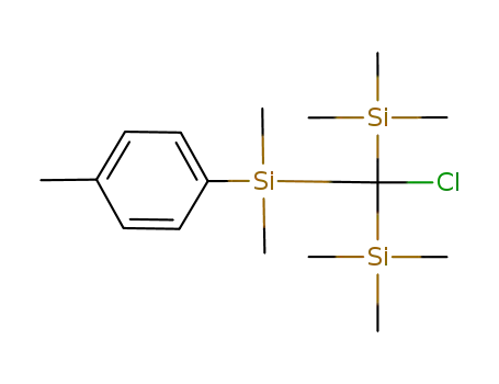 Molecular Structure of 125364-52-5 (1-[(Chloro-bis-trimethylsilanyl-methyl)-dimethyl-silanyl]-4-methyl-benzene)
