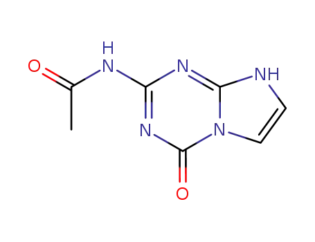 Molecular Structure of 67410-63-3 (N-(4-oxo-1,4-dihydroimidazo[1,2-a][1,3,5]triazin-2-yl)acetamide)