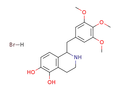 Molecular Structure of 61429-50-3 (5,6-Isoquinolinediol,
1,2,3,4-tetrahydro-1-[(3,4,5-trimethoxyphenyl)methyl]-, hydrobromide)