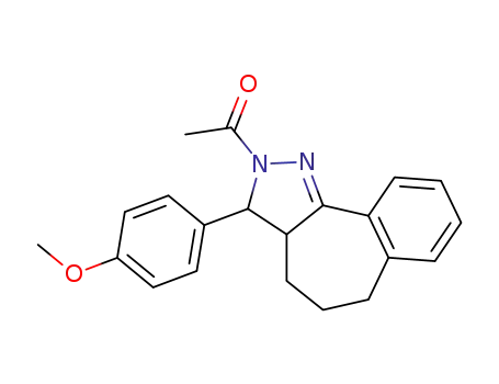 2-acetyl-3-(p-methoxyphenyl)-2,3,3a,4,5,6-hexahydrobenzo<6,7>cyclohepta<1,2-c>pyrazole