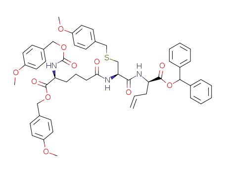 Molecular Structure of 138246-15-8 (<(N-4-methoxybenzyloxycarbonyl)-(α-4-methoxybenzyl)-δ-(L-α-aminoadipoyl)>-S-(4-methoxybenzyl)-L-cysteinyl-D-2-aminopent-4-enoic acid benzhydryl ester)