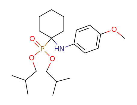 Molecular Structure of 145182-08-7 ([1-(4-Methoxy-phenylamino)-cyclohexyl]-phosphonic acid diisobutyl ester)