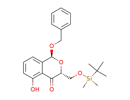 <1S-(1α,3β)>-3-<(tert-butyldimethylsiloxy)methyl>-3,4-dihydro-1-(benzyloxy)-5-hydroxy-1H-2-benzopyran-4-one