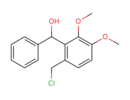 Molecular Structure of 112253-05-1 (Benzenemethanol, 6-(chloromethyl)-2,3-dimethoxy-a-phenyl-)