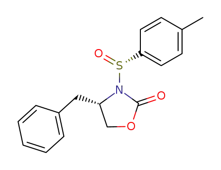 Molecular Structure of 142635-31-2 ((4S)-4-benzyl-3-<(R)-p-tolylsulfinyl>-2-isoxazolidinone)