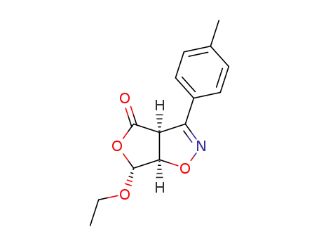 Molecular Structure of 113003-55-7 ((3aS,6R,6aR)-6-Ethoxy-3-p-tolyl-6,6a-dihydro-3aH-furo[3,4-d]isoxazol-4-one)