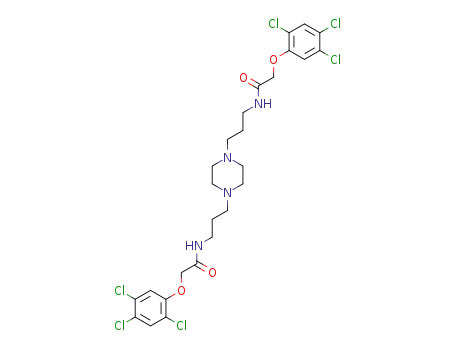 Molecular Structure of 86745-96-2 (1,4-bis<3-(2,4,5-trichlorophenoxyacetamido)propyl>piperazine)