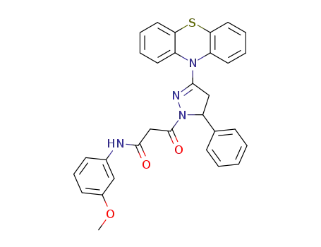 N-(3-Methoxy-phenyl)-3-oxo-3-(3-phenothiazin-10-yl-5-phenyl-4,5-dihydro-pyrazol-1-yl)-propionamide