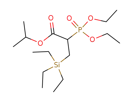 Molecular Structure of 109271-06-9 (Propanoic acid, 2-(diethoxyphosphinyl)-3-(triethylsilyl)-, 1-methylethyl
ester)