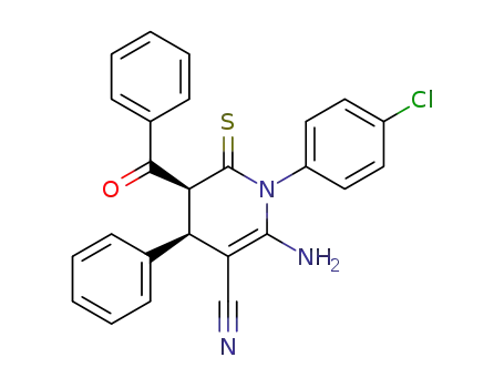 (4R,5S)-2-Amino-5-benzoyl-1-(4-chloro-phenyl)-4-phenyl-6-thioxo-1,4,5,6-tetrahydro-pyridine-3-carbonitrile
