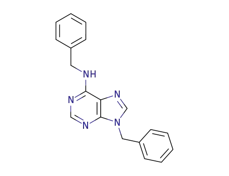 Molecular Structure of 4059-09-0 (N,9-dibenzyl-9H-purin-6-amine)