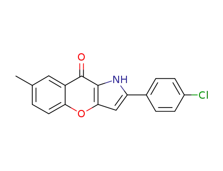 Molecular Structure of 77960-09-9 ([1]Benzopyrano[3,2-b]pyrrol-9(1H)-one, 2-(4-chlorophenyl)-7-methyl-)