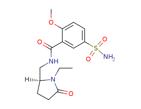 N-[[(2R)-1-ethyl-5-oxo-pyrrolidin-2-yl]methyl]-2-methoxy-5-sulfamoyl-benzamide
