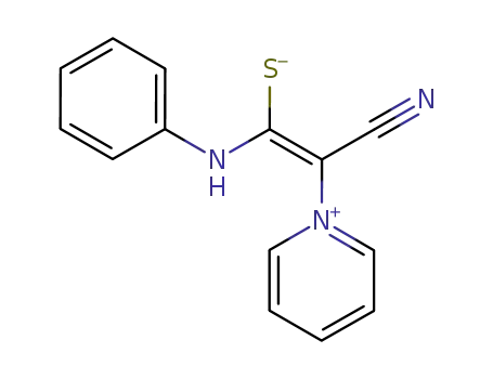 E-<1-(1-Cyano-2-phenylamino-2-thio-)>ethylen-pyridiniumylid