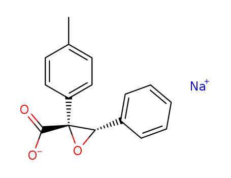 Molecular Structure of 89848-68-0 (Oxiranecarboxylic acid, 2-(4-methylphenyl)-3-phenyl-, sodium salt,
trans-)