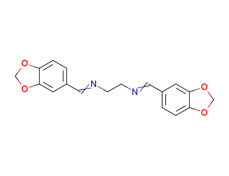 Molecular Structure of 101732-00-7 (N,N'-bis[1,3-benzodioxol-5-ylmethylene]ethane-1,2-diamine)