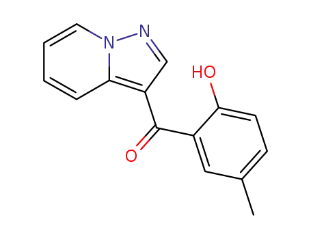 Molecular Structure of 100421-16-7 ((2-Hydroxy-5-methyl-phenyl)-pyrazolo[1,5-a]pyridin-3-yl-methanone)