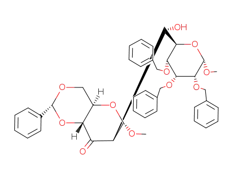 (2R,4aR,6S,7R,8aR)-7-[(S)-Hydroxy-((2R,3S,4R,5R,6S)-3,4,5-tris-benzyloxy-6-methoxy-tetrahydro-pyran-2-yl)-methyl]-6-methoxy-2-phenyl-tetrahydro-pyrano[3,2-d][1,3]dioxin-8-one