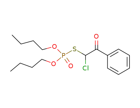 Thiophosphoric acid O,O'-dibutyl ester S-(1-chloro-2-oxo-2-phenyl-ethyl) ester
