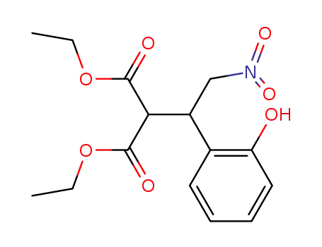 Molecular Structure of 126814-18-4 (ethyl 2-ethoxycarbonyl-3-(2-hydroxyphenyl)-4-nitrobutyrate)