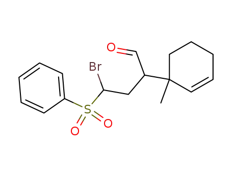 4-bromo-2-(1-methyl-2-cyclohexen-1-yl)-4-(phenylsulfonyl)butanal