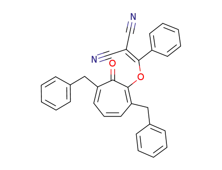 <α-(2,6-Dibenzyl-7-oxo-1,3,5-cycloheptatrien-1-yloxy)benzyliden>propandinitril