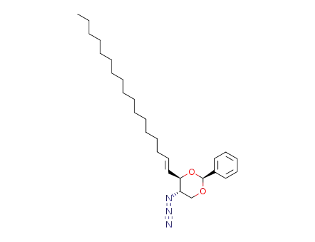 Molecular Structure of 103411-91-2 ((2S,3R,4E)-2-Azido-1,3-O-benzyliden-4-icosadecen-1,3-diol)