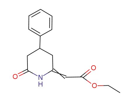 Molecular Structure of 78877-37-9 ([6-Oxo-4-phenyl-piperidin-(2E)-ylidene]-acetic acid ethyl ester)