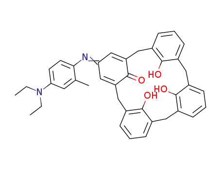 Molecular Structure of 139056-17-0 (23-((4'-(diethylamino)-2'-methylphenyl)imino)-26,27,28-trihydroxypentacyclo<19.3.1<sup>3,7</sup>.1<sup>9,13</sup>.1<sup>15,19</sup>>-octacosa-1(24),3,5,7(28),9,11,13(27),15,17,19(26),21-undecaen-25-one)