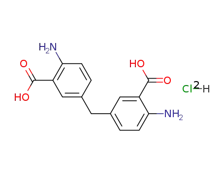 Molecular Structure of 6268-06-0 (Benzoic acid, {3,3-methylenebis[6-amino-,} dihydrochloride)