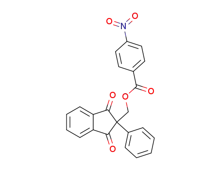 Molecular Structure of 97586-23-7 (4-Nitro-benzoic acid 1,3-dioxo-2-phenyl-indan-2-ylmethyl ester)